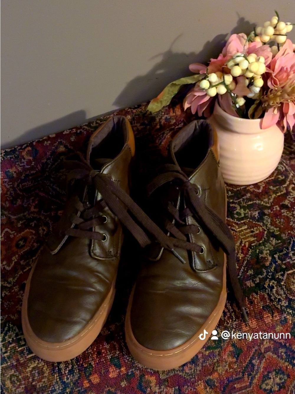 Polo by Ralph Lauren Kids Brown Leather Chukka Boots with Tan Sole